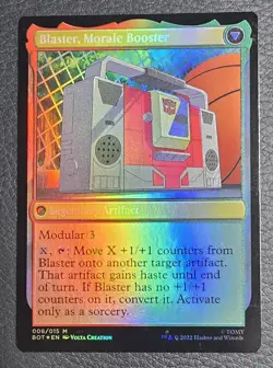 Foil Blaster, Combat DJ Blaster, Morale Booster Transformers MTG NM Magic - Image 2