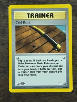 Old Rod 64/64 Neo Revelation 1st Edition 🔥 NM 🔥 Pokemon TCG WOTC 2001 Vintage - Image 1