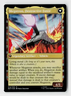 MTG FOIL Megatron, Tyrant // Megatron, Destructive Force - Transformers #012 - Image 2