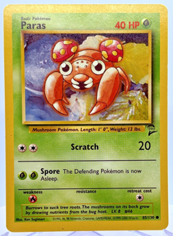 Paras 85/130 Common Base Set 2 Pokemon TCG NEAR MINT - Image 1