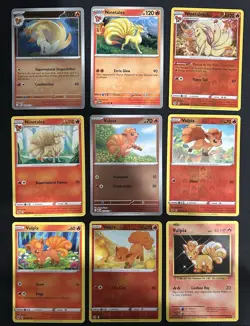 Pokemon TCG Vulpix & Ninetales Lot: 9 Card Collection Set - Image 1