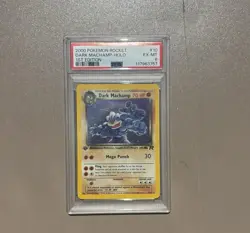 Pokemon TCG Team Rocket Dark Machamp 10/82 Holo Rare PSA 6 2000 - Image 1