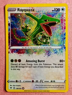 Rayquaza 138/185 Holo Amazing Rare | Vivid Voltage | 2020 Pokemon TCG Card | NM - Image 1