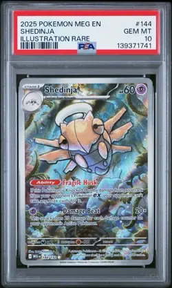 2025 POKEMON MEG EN-MEGA EVOLUTION ILLUSTRATION RARE #144 SHEDINJA PSA 10 - Image 1