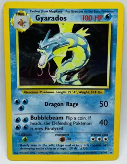 Pokemon TCG Gyarados Base Set 6/102 Holo 1999-2000 Wizards Base Set Copyright... - Image 1