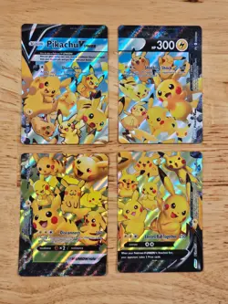 Pikachu V-Union PROMO Set of All 4 Cards SWSH139-142 NM Pokemon Nintendo M9233 - Image 1