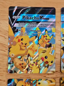 Pikachu V-Union PROMO Set of All 4 Cards SWSH139-142 NM Pokemon Nintendo M9233 - Image 2