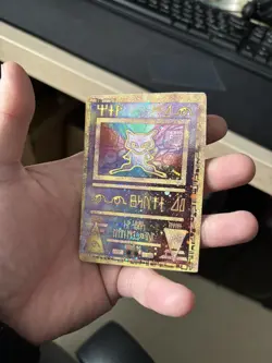 Pokemon TCG Ancient Mew Holo Promo Card WOTC TWISTED MISCUT MISPRINT SWIRL ✨✨ - Image 2