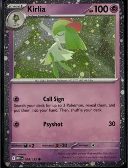 Kirlia Cosmos Holo Common Miscellaneous Cards & Products 059/132 Psychic Holo Po - Image 1
