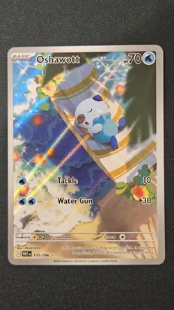 Pokemon TCG Oshawott 105/086 Holo 70 HP Basic 2025 English Card - Image 1