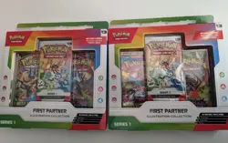 2x Pokemon TCG First Partner Illustration Collection Series 1 Brand New & Sealed - Image 1