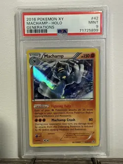2016 Pokemon XY Generations MACHAMP 42/83 Holo PSA 9 - Image 1