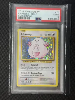 2016 Pokemon XY Evolutions Chansey Holo #70/108 PSA 9 MINT Vintage Wotc Style - Image 1