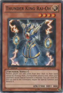 Yugioh! LP Thunder King Rai-Oh - RYMP-EN074 - Common - 1st Edition Lightly Playe - Image 1