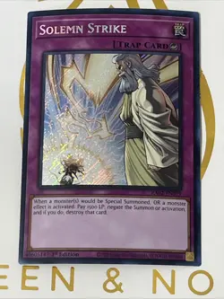 Yu-Gi-OH Solemn Strike (Ultimate Rare) RA02-EN079 25th Anniversary 1st Edition - Image 1