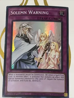Yugioh RA02-EN078 - Solemn Warning - Super Rare - Image 1