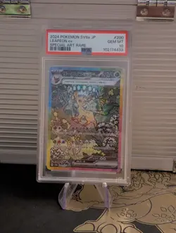 PSA 10 Leafeon ex SAR Terastal Festival 200/187 sv8a 2024 Japanese Pokemon Card - Image 1
