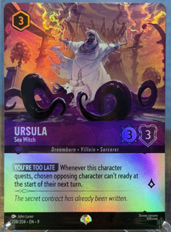 Ursula - Sea Witch 208/204 Fabled Epic Disney Lorcana Holo Rare Legendary - Image 1
