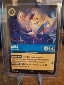 Lorcana Fabled Alice - Growing Girl - 160/204 - Super Rare - Image 1