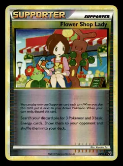Flower Shop Lady 74/90 Reverse Holo HGSS Undaunted Pokemon Card - Image 1