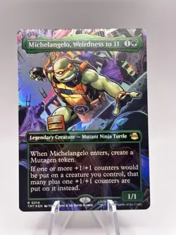 Michelangelo, Weirdness to 11 0214 Showcase Foil Ninja Turtles TMT MTG NM - Image 1