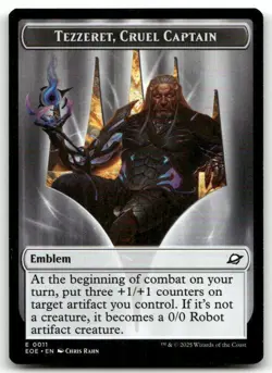 Robot /Emblem Tezzeret, Cruel Captain Double-Sided Token Edge of Eternities - Image 1