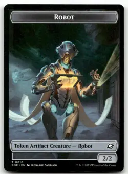 Robot /Emblem Tezzeret, Cruel Captain Double-Sided Token Edge of Eternities - Image 2