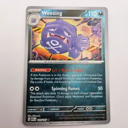 Weezing Reverse Holo Rare 151 110/165 NM Pokemon TCG - Image 1