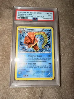 2016 Pokemon XY Black Star Promo MEGA GYARADOS XY109 PSA 9 MINT HOLO PSA POP 117 - Image 1