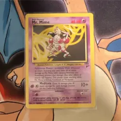 Pokemon Mr. Mime Base Set Rare 22/102 Wizards 1999 English TCG Card - Image 1