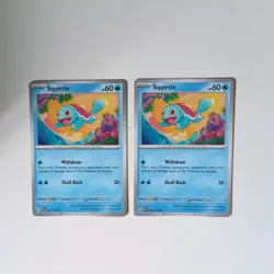 Pokemon TCG - Squirtle 007/165 2 Card Playset SV151 Common English NM - Image 4