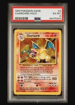 Pokemon TCG Charizard Base Set 4/102 Unlimited Holo Rare - Image 1