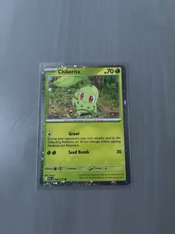 Chikorita 008/217 Common Cosmos Holo Pokemon Ascended Heroes - Image 1