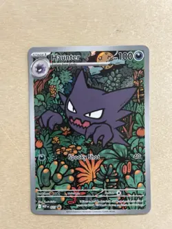 Pokemon TCG Haunter 027 Me: Mega Evolution Promo Illustration Rare Holo 100 HP - Image 1