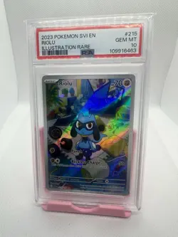 2023 POKEMON SVI EN-SCARLET & VIOLET ILLUSTRATION RARE #215 RIOLU PSA 10 - Image 1