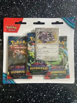Pokemon TCG Scarlet & Violet Twilight Masquerade 3 Pack Blister Revavroom Sealed - Image 1