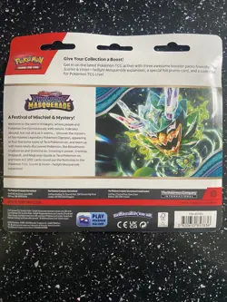 Pokemon TCG Scarlet & Violet Twilight Masquerade 3 Pack Blister Revavroom Sealed - Image 2