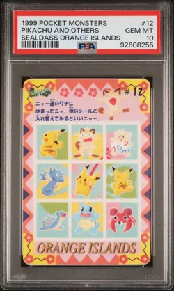 Pokemon Pikachu And Others 1999 Sealdass Orange Islands PSA 10 GEM MINT - Image 1