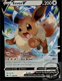 Eevee V 108/159 Holo V Rare Crown Zenith Pokemon Holo NM/M - Image 3