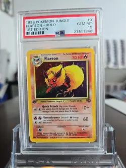 1999 Pokemon 1st Edition Jungle Flareon HOLO - PSA 10 - Image 1