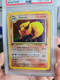1999 Pokemon 1st Edition Jungle Flareon HOLO - PSA 10 - Image 5