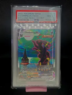 2021 POKEMON SWORD & SHIELD EVOLVING SKIES SECRET FULL ART/UMBREON VMAX PSA 10 - Image 1
