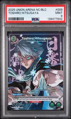 2025 BLC-3-009 Toshiro Hitsugaya Bleach Union Arena PSA 9 - Image 1