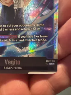 Vegito SCR FB02-139 Alternate Art Dragon Ball Fusion World Card - Image 4