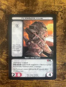 Battletech CCG TCG Card Game Limited Ed Flashman (FLS-8K) - Image 1