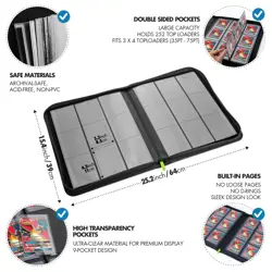 FunGuys Toploader Binder, Trading Card Binder Storage, 252 9 Pocket Top Loade... - Image 4