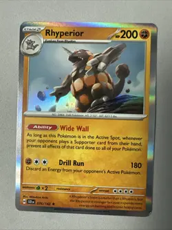 Pokemon TCG * SV Stellar Crown * 76/142 Rhyperior Holo Rare * FRESH PK - Image 1
