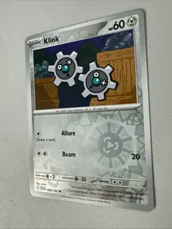 Pokemon TCG * SV Stellar Crown * 99/142 Klink * REVERSE HOLO COMMON * FRESH PK - Image 2