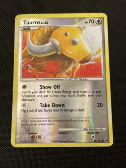2009 Pokemon TCG Platinum Tauros Lv.23 HP70 Reverse Holo 98/127 LP - Image 1