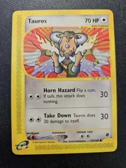 Pokemon Expedition Tauros 133/165 EXCELLENT - Image 1